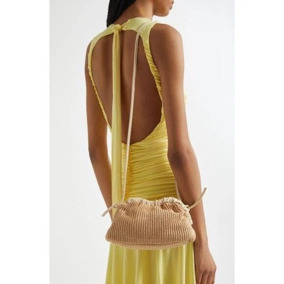 Mansur Gavriel Mini Cloud Clutch in Natural & Jasmine New Womens Crossbody Bag - Picture 13 of 14